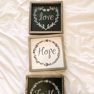 Wooden signs
